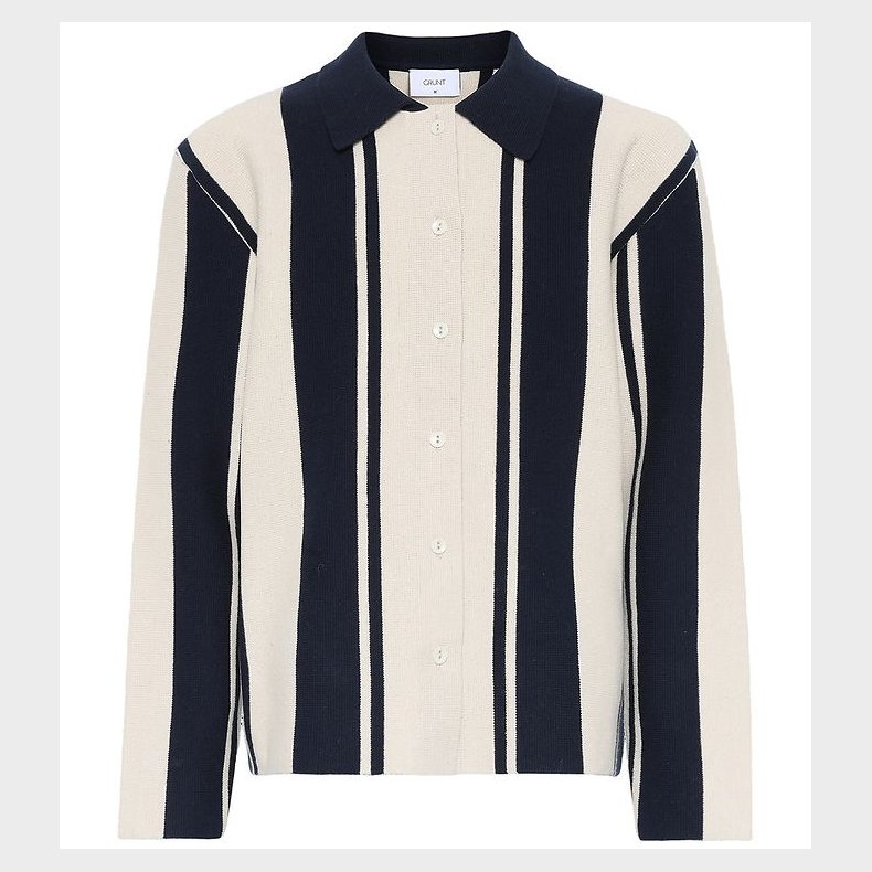 Grunt Cardigan - Strik - GrBaja - Navy-Sand