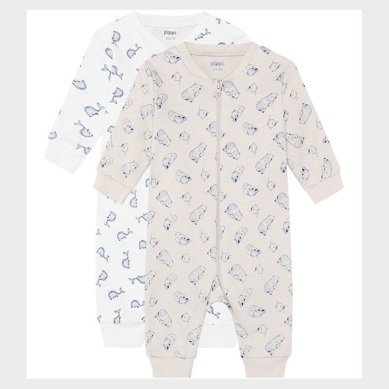 Pippi Baby Heldragter - Natdragter - 2-pak - Flint Stone