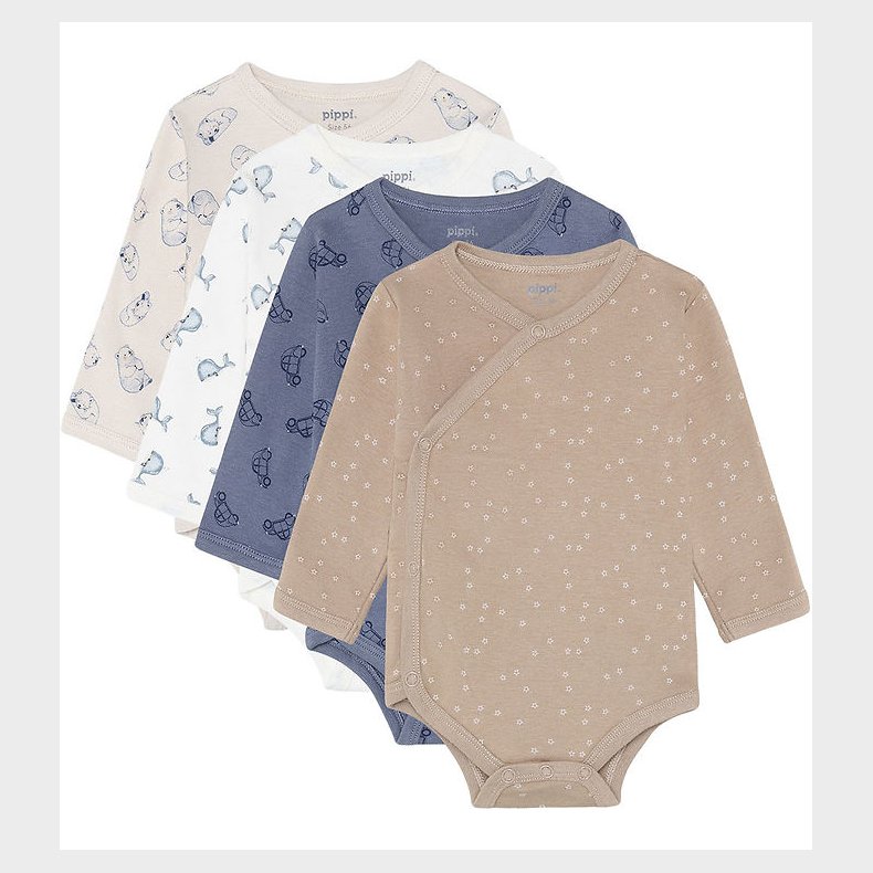 Pippi Baby Body l/ - 4-pak - Flint Stone