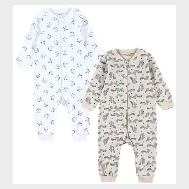 Pippi Baby Heldragter - Natdragter - 2-pak - Rainy Day