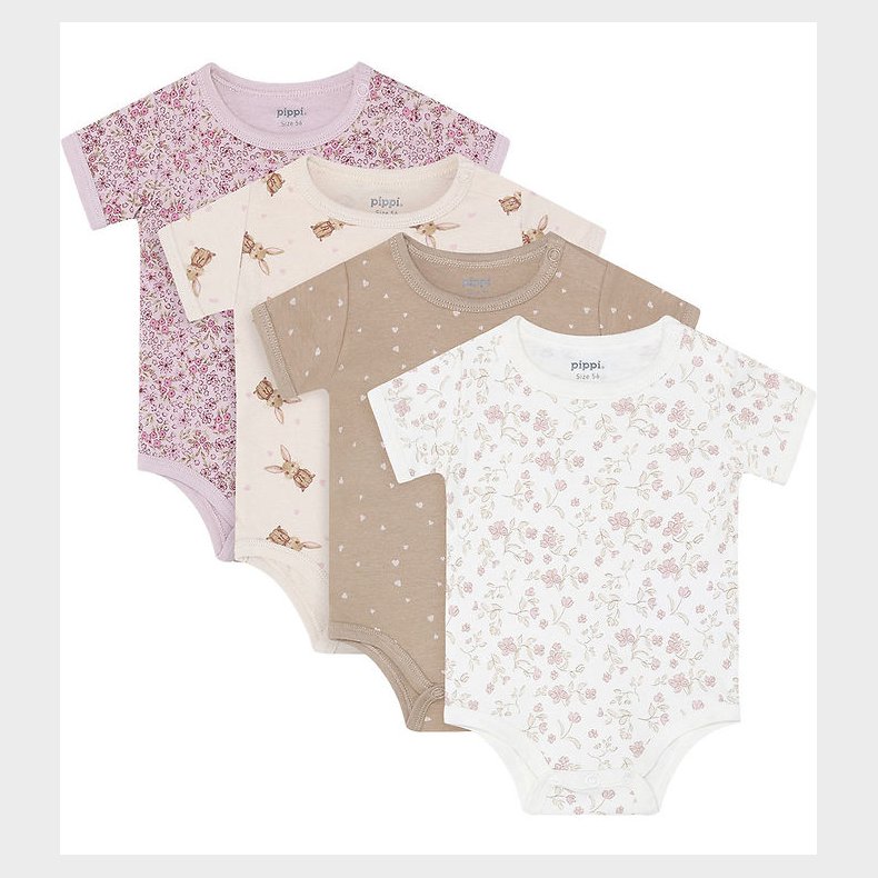 Pippi Baby Bodyer k/ - 4-pak - Violet Ice