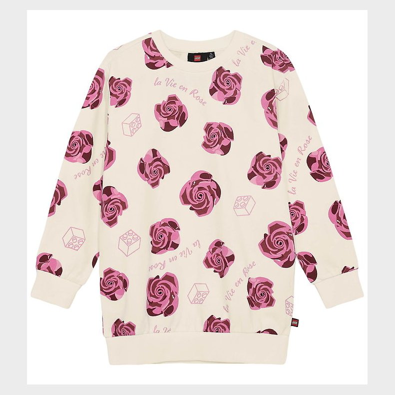 LEGO® Wear Tunika - Sweat - LwSasha 600 - Hvid m. Roser