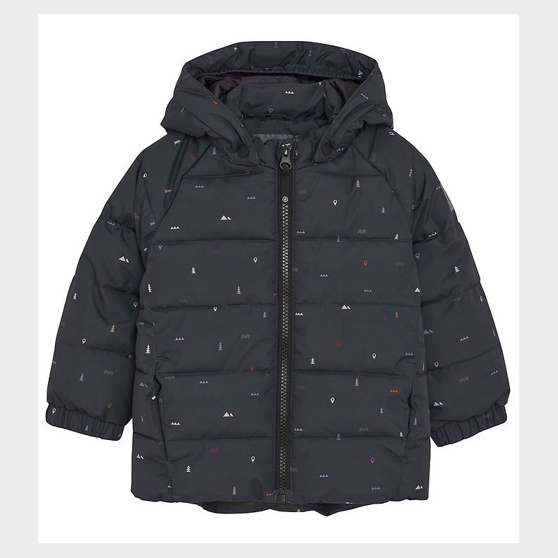 Color Kids Dunjakke - Quilt & AOP - Phantom