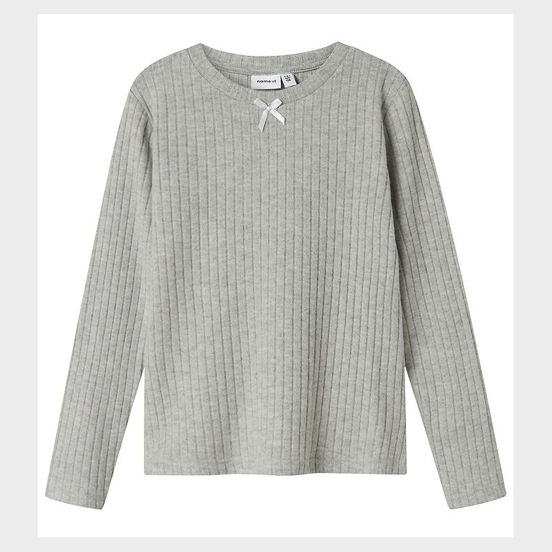 Name it Bluse - NkfOlene - Grey Melange