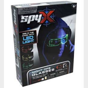 SpyX Natmissionsbriller - LED lys