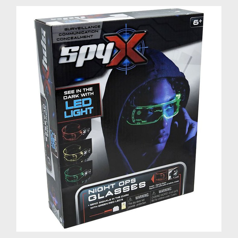 SpyX Natmissionsbriller - LED lys