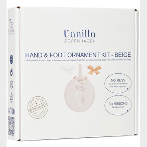 Vanilla Copenhagen Hnd- og Fodaftryk st m. Bnd - Hvid/Rosa/Be