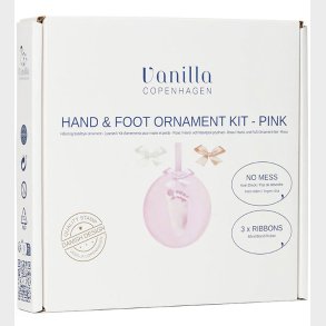 Vanilla Copenhagen Hnd- og Fodaftryk st m. Bnd - Hvid/Pink/Be