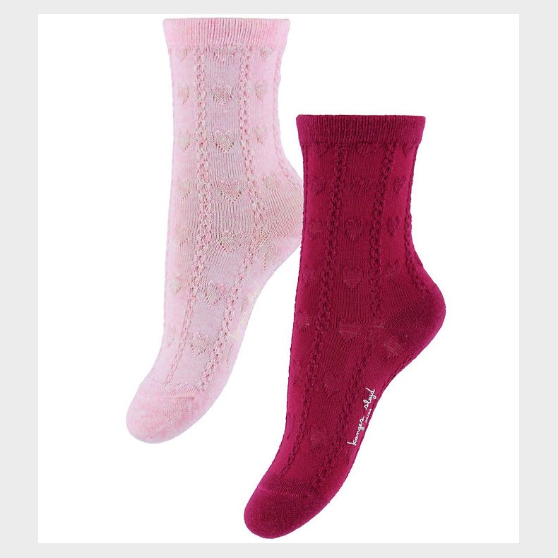 Konges Sljd Strmper - 2-pak - Heart Mix