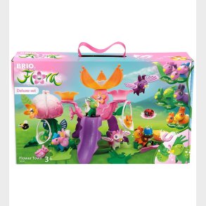 BRIO Flora Blomsterby m. Figurer - 47 Dele