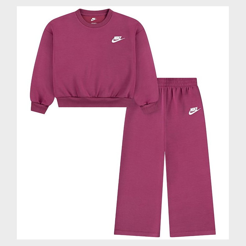 Nike Bluse/Bukser - Wide Leg - Sweet Beet