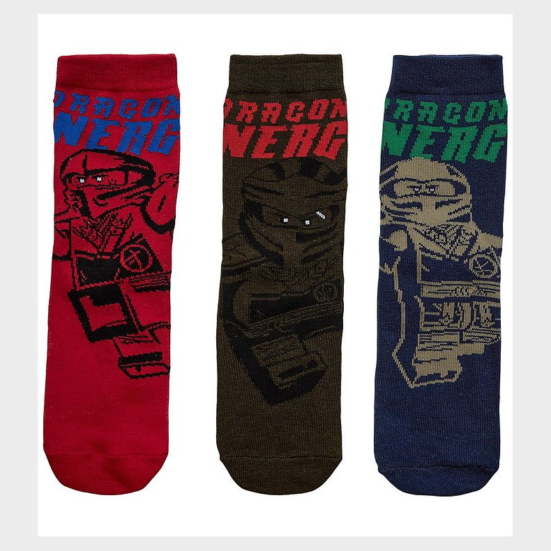 LEGO® Wear Ninjago Strmper - 3-pak - Bl - Grn - Rd