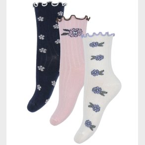 Name It Strmper - 3-pak - NmfOalia - Navy Blazer/Burnished Lila