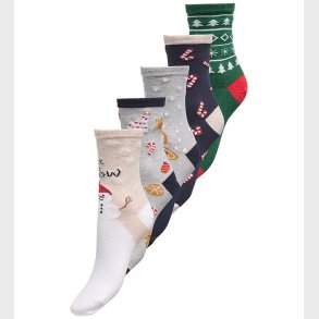 Kids Only Strmper - 5-pak - KogChristmas - Light Grey Melange/S