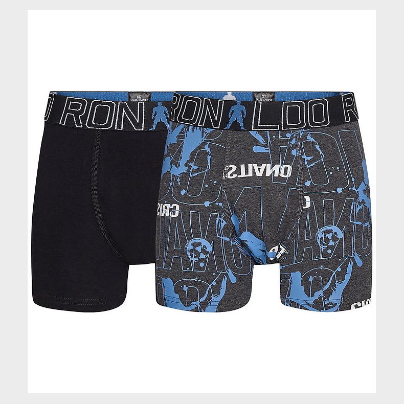Ronaldo Boxershorts - Noos - 2-pak - Sort/Gr m. Bl