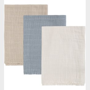 Pippi Stofbleer - Noos - 3-pak - Musselin - 65x65 cm - Bl�