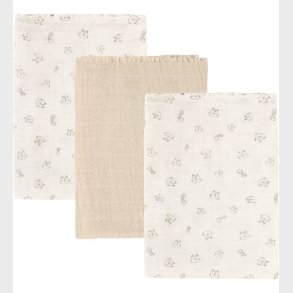 Pippi Stofbleer - Noos - 3-pak - 65x65 cm - Musselin - Rainy Day