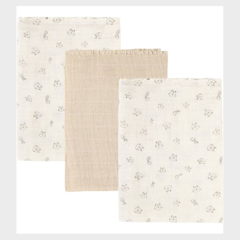 Pippi Stofbleer - Noos - 3-pak - 65x65 cm - Musselin - Rainy Day