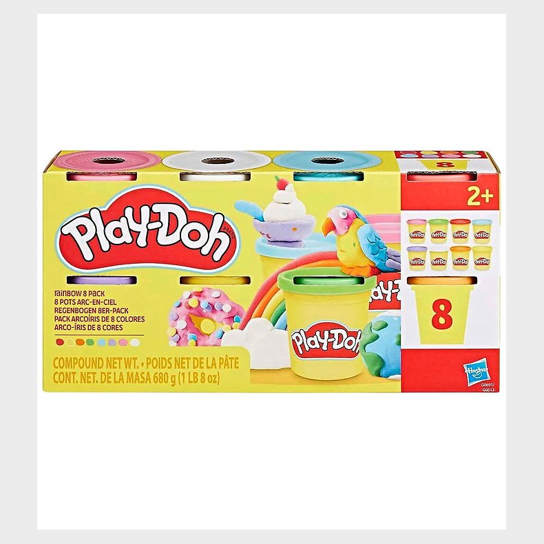Play-Doh Modellervoks - 8-pak - 680g - Rainbow
