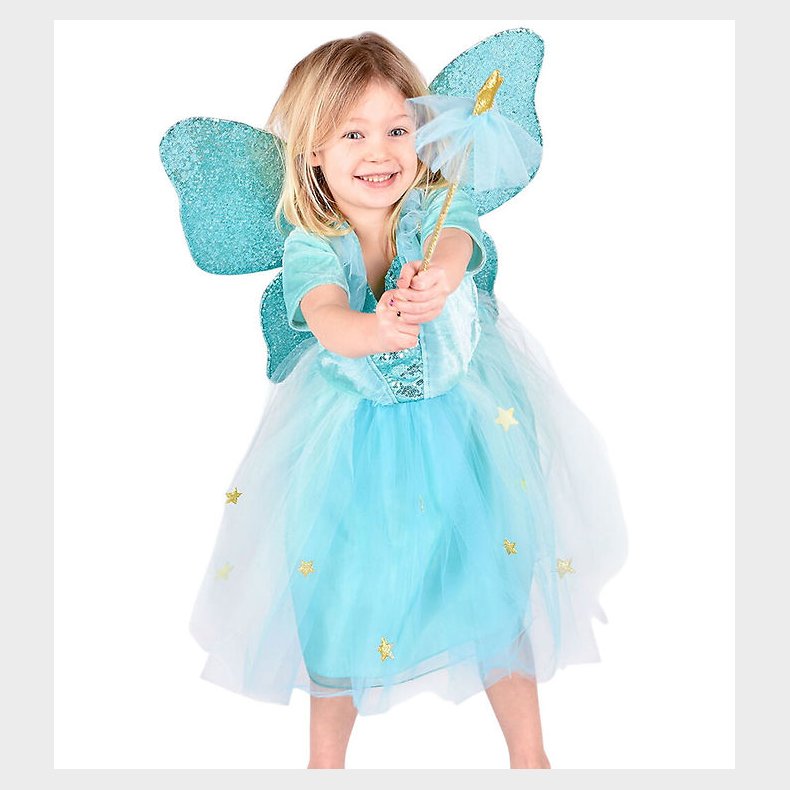 Den Goda Fen Udkldning - Fekjole m. Vinger/Tryllestav - Turkis