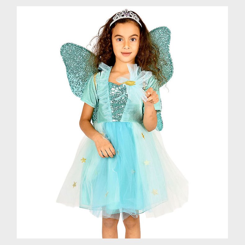 Den Goda Fen Udkldning - Fekjole m. Vinger/Tryllestav - Turkis