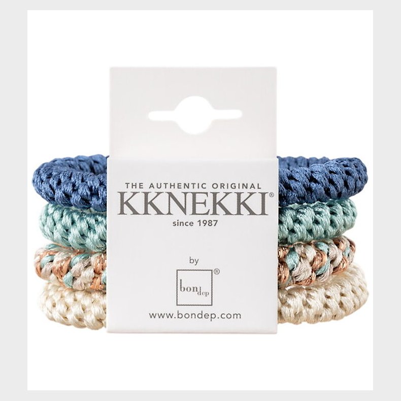 Kknekki Elastikker - 4-pak - Bl/Grn/Creme