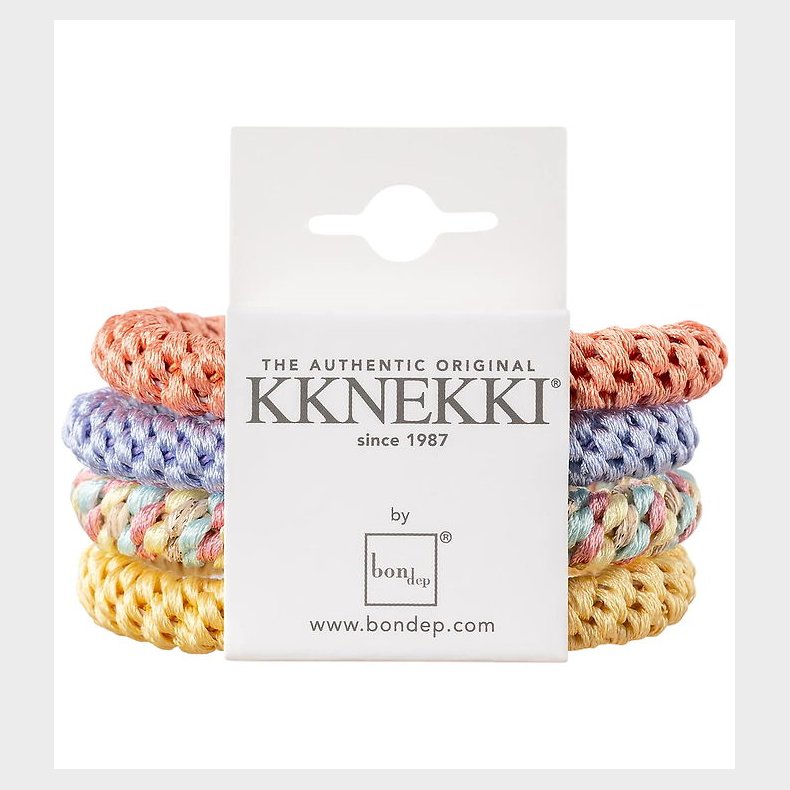 Kknekki Elastikker - 4-pak - Lilla/Orange/Gul