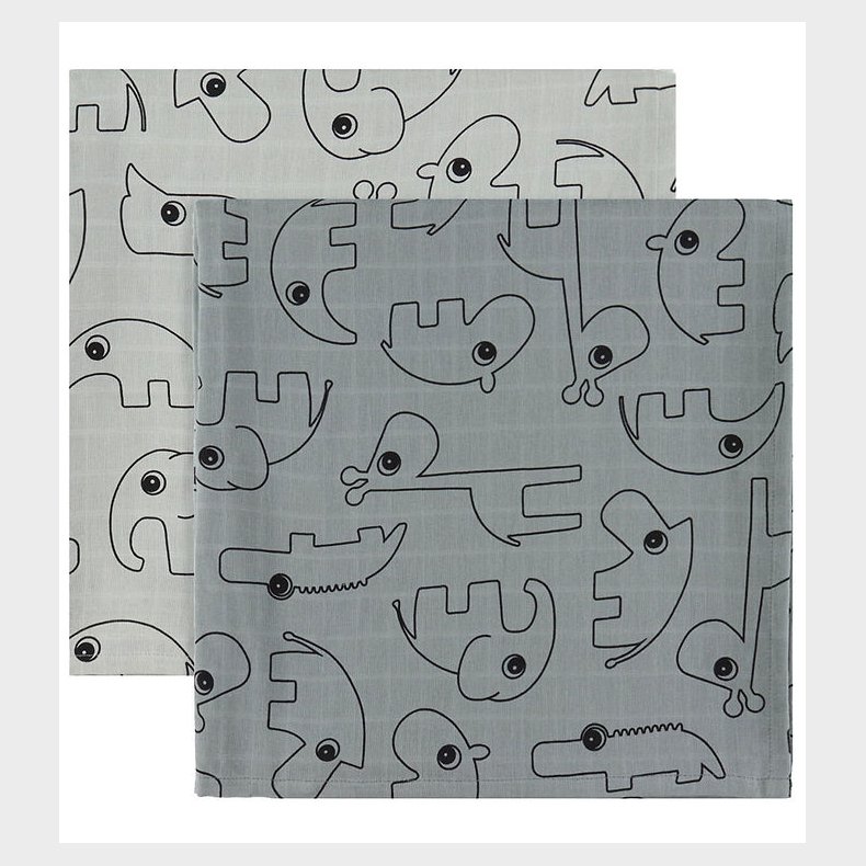 Done by Deer Babysvb - 120x120 cm - 2-pak - Contour Grey