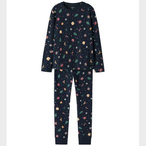 Name It Nattj - 2-delt - NknVismas - Navy Blazer/Xmas AOP Navy