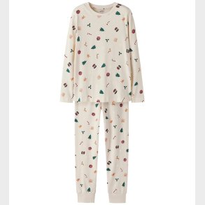 Name It Nattj - 2-delt - NknVismas - Whitecap Gray/Xmas AOP