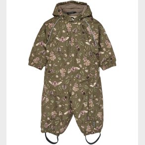 Mikk-Line Flyverdragt - Forest - Burnt Olive m. Print