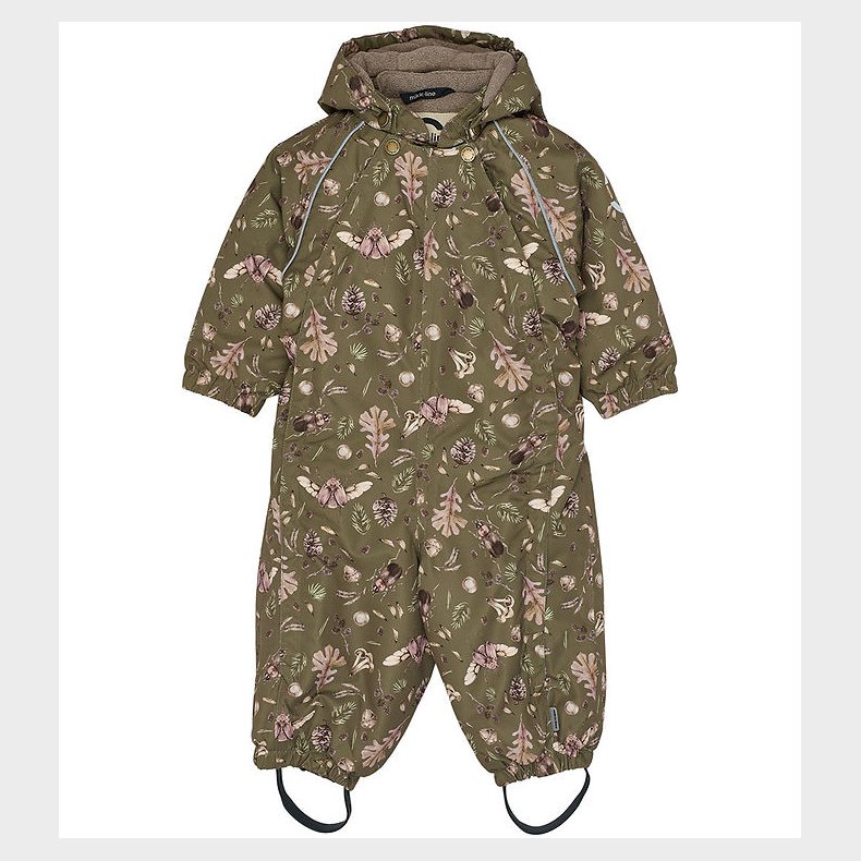 Mikk-Line Flyverdragt - Forest - Burnt Olive m. Print