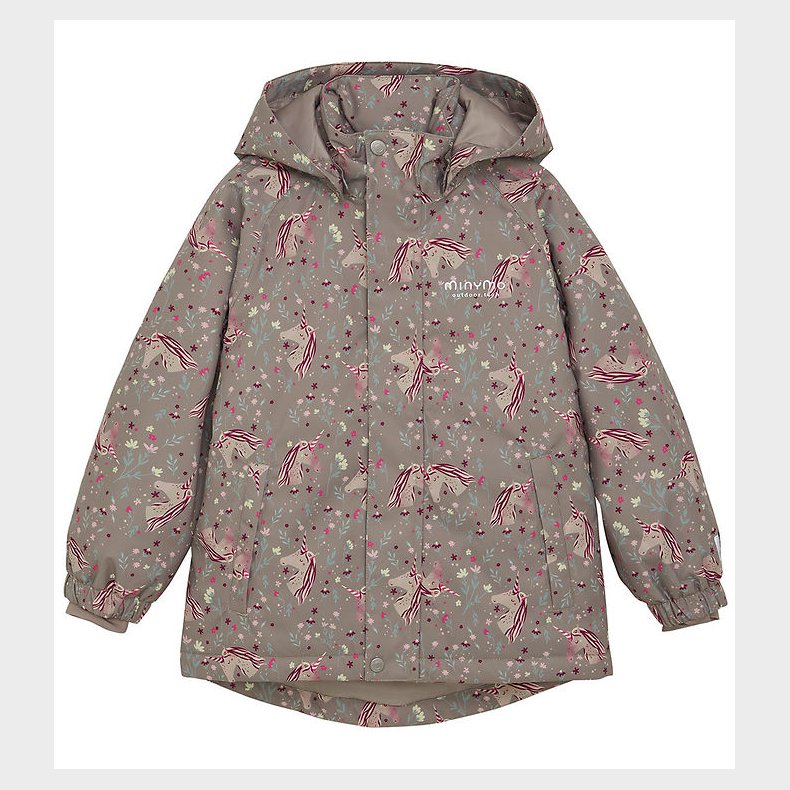 Minymo Vinterjakke - AOP - Roasted Cashew