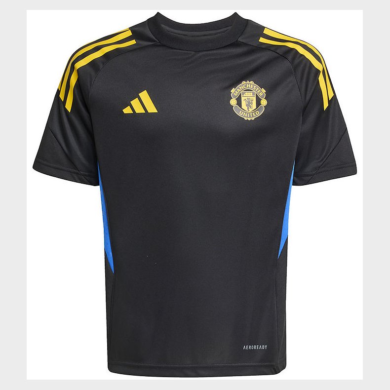 adidas Performance Fodboldtrje - Mufc EU - BLACK/HIRBLU/TRIYEL