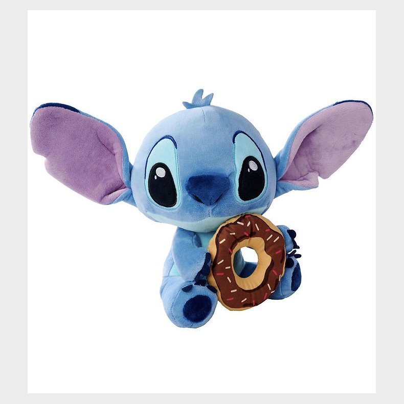 Disney Classic Plys Bamse - Stitch with Doughnut - 25 cm