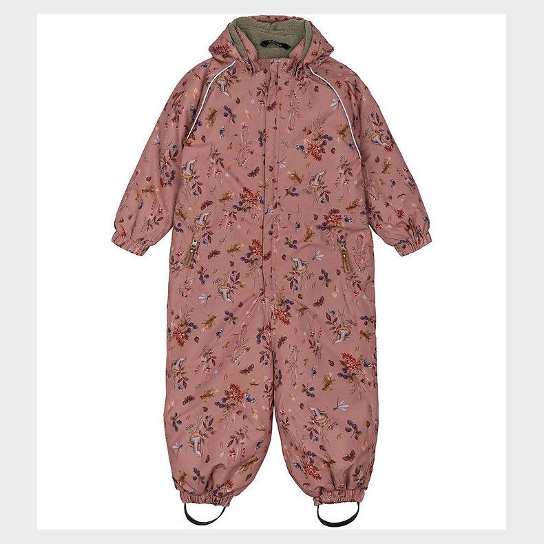 Mikk-Line Flyverdragt - Floral - Burlwood m. Print