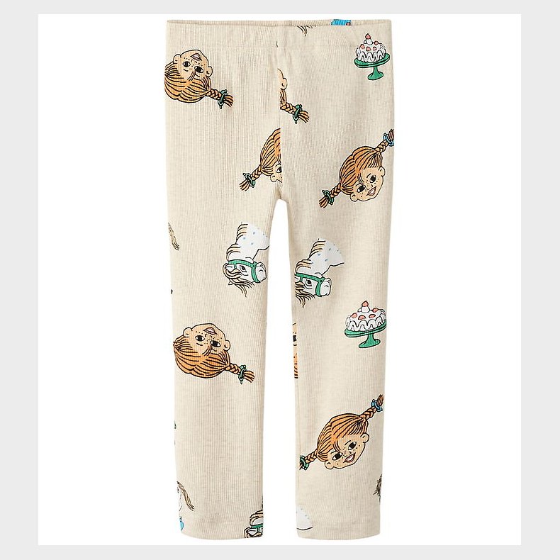 Name It Leggings - Rib - NmfSoca Pippi - Peyote Melange