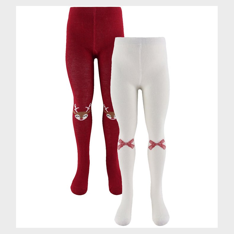 Name It Strmpebukser - 2-pak - NmfVichristmas - Jester Red/Clou