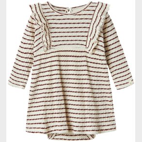 Lil' Atelier Kjolebody l/� - Rib - NbfOsophia - Hot Chocolate