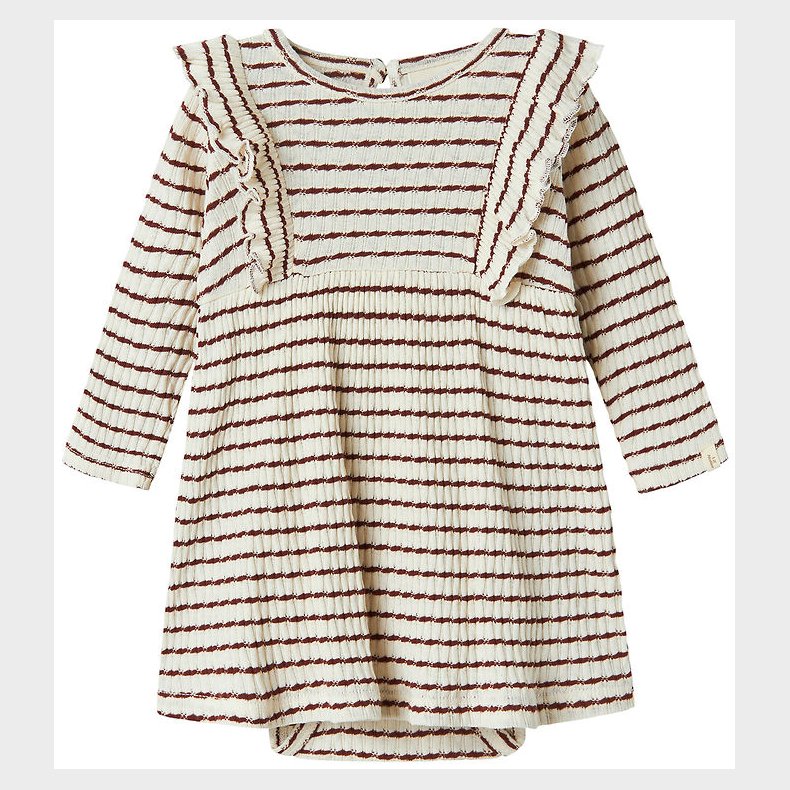 Lil' Atelier Kjolebody l/� - Rib - NbfOsophia - Hot Chocolate