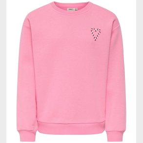 Kids Only Sweatshirt - KogZenja - Sachet Pink/Holly Jolly