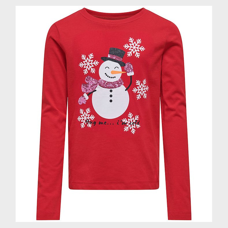 Kids Only Bluse - KogXmas - Salsa/Snowman