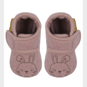 En Fant Hjemmesko - Uld - Marron m. Kanin