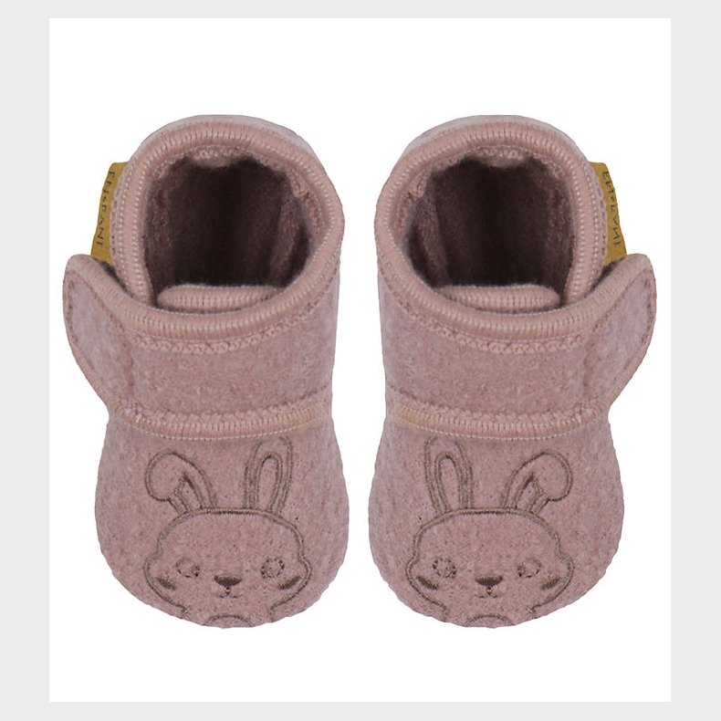 En Fant Hjemmesko - Uld - Marron m. Kanin