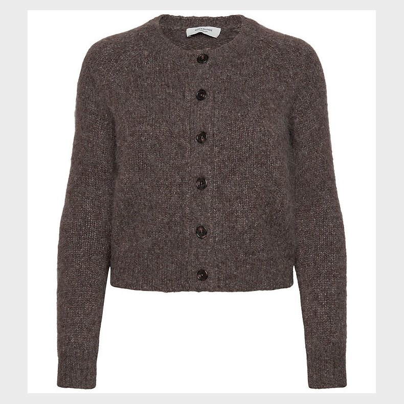 Rosemunde Cardigan - Uld - Brown Grey Mel