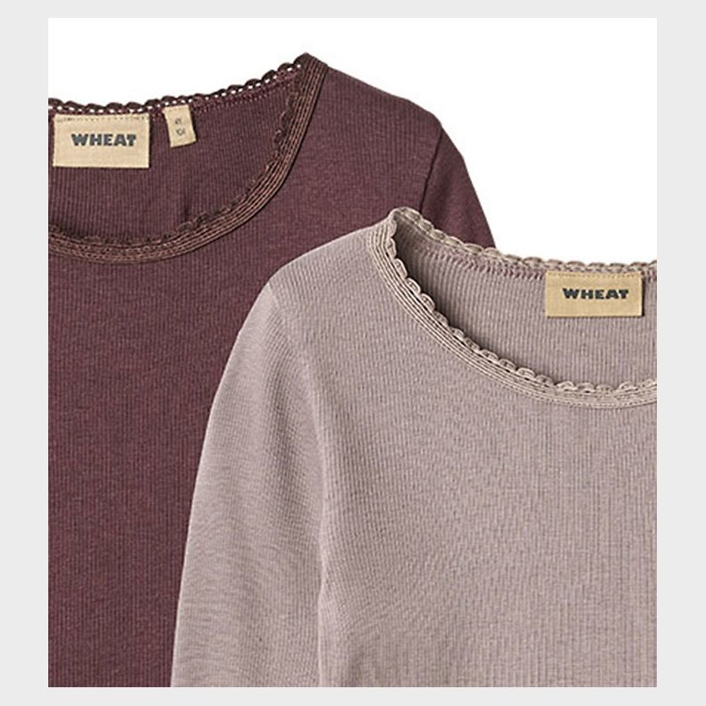 Wheat Bluse - 2-pak - Rib - Reese - Purple Fudge