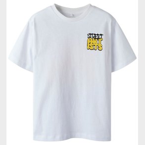 Name It T-shirt - NkmKillian - Bright White/Street Art