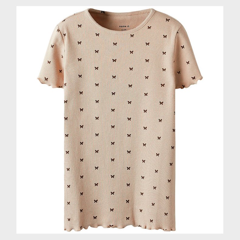 Name It T-shirt - Rib - NkfKarlia - Oxford Tan
