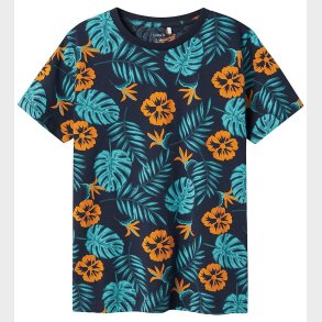 Name It T-shirt - NkmZalo - Navy Blazer/Bright Marigold