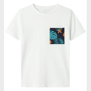 Name It T-shirt - NkmZalo - Bright White/Aop Pocket